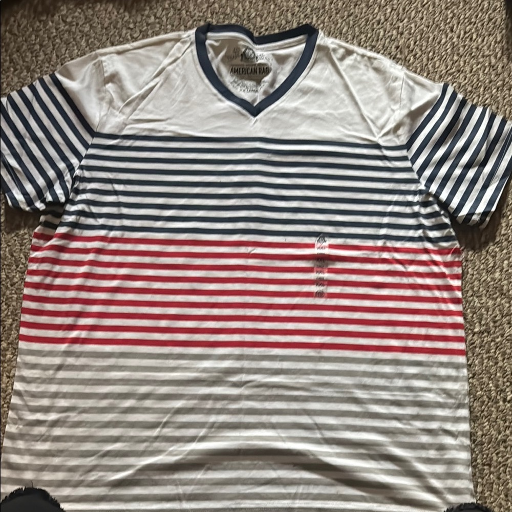 American Rag White and Blue Short Sleeve Tee